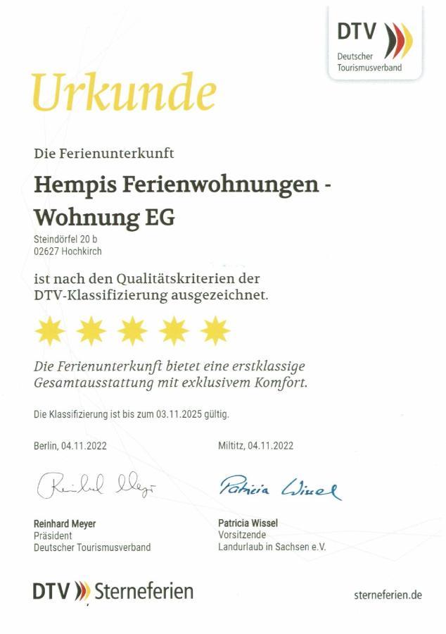 Hempis Ferienwohnungen Hochkirch Екстер'єр фото